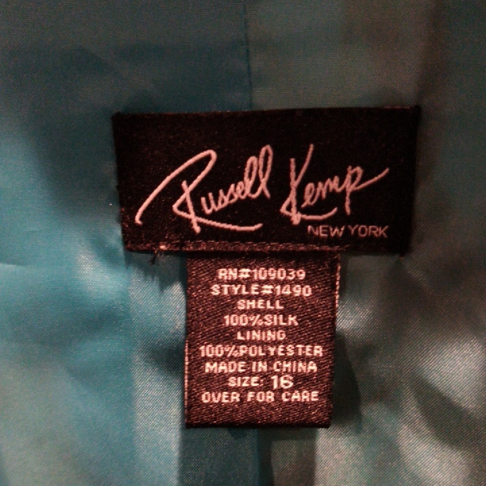 Russell Kemp Teal Silk Jacket